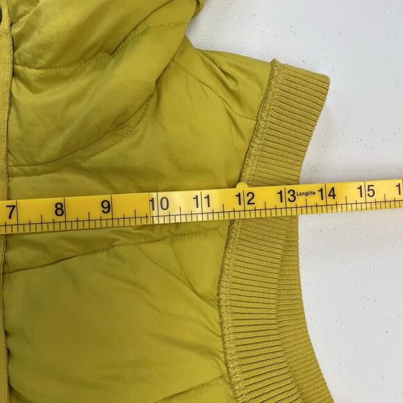 free People Movement Hooded SZ:S Yellow #puffer Vest hiphopstyle puffyvest - Picture 4 of 10